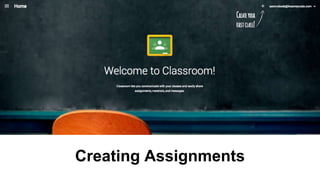 Creating Assignments
 