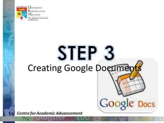 Creating Google Documents
 