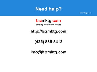 Claiming your Google+ Local Page
                              bizmktg.com



Next, add Hours of
operation and
Payment options.
 