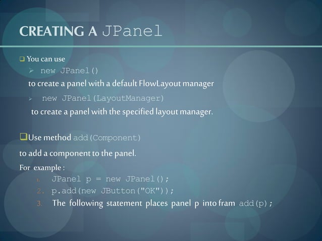 Getting started with GUI programming in Java_1 | PPT