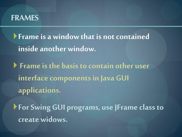 Getting started with GUI programming in Java_1 | PPT