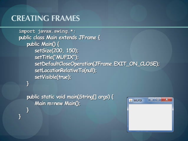 Getting started with GUI programming in Java_1 | PPT