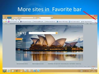 More sites in Favorite bar
 