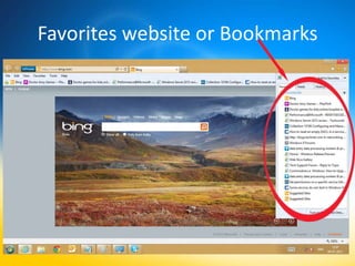 Favorites website or Bookmarks
 