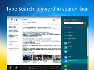 Type Search keyword in search bar
 