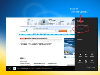 Click on
Internet Options
 