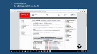 1. Download JDK
the official java site looks like this
 