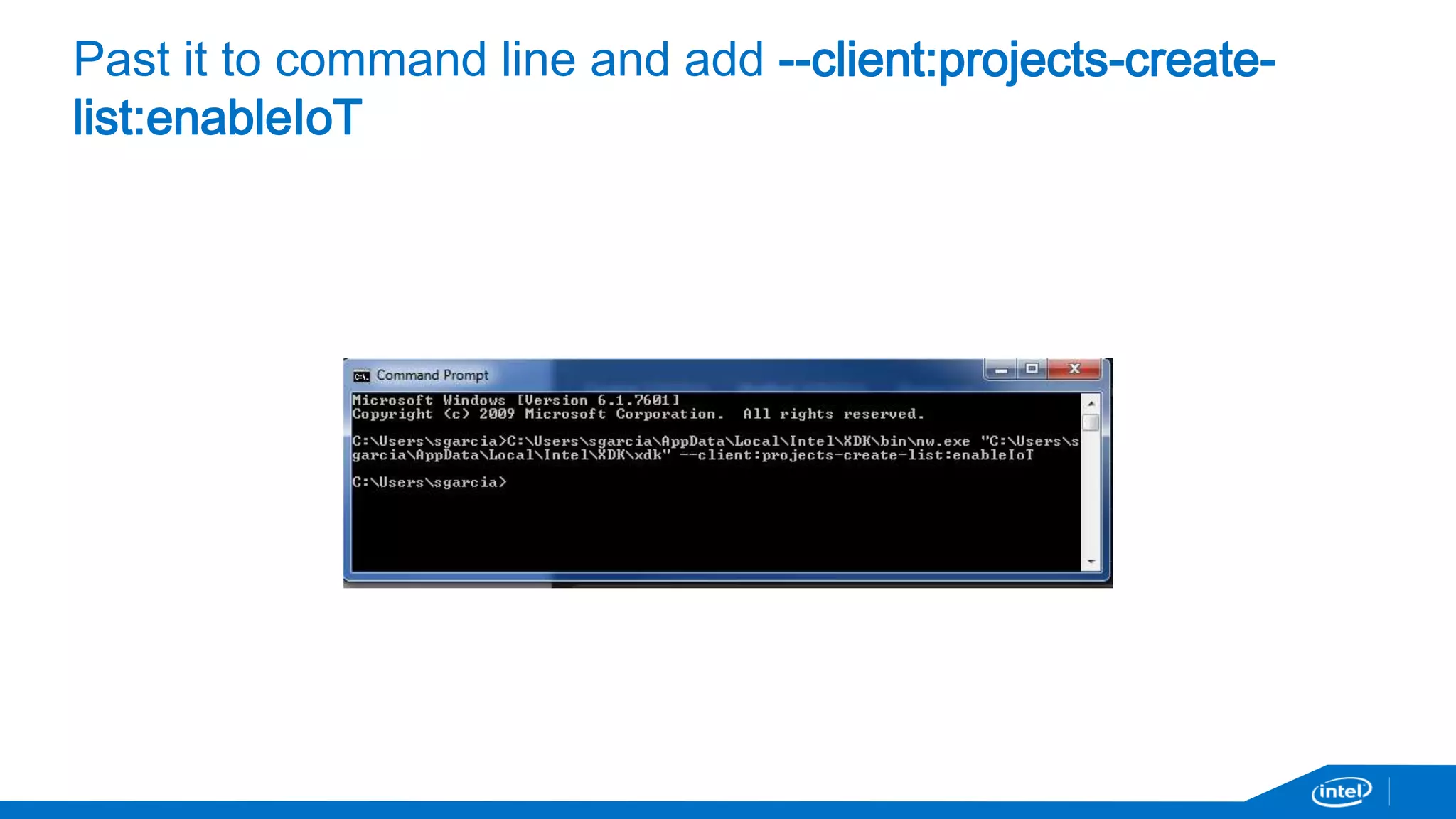 Galileo - Right click 4_cpp_onboard_led 
Ref.: https://software.intel.com/en-us/node/519969 
 