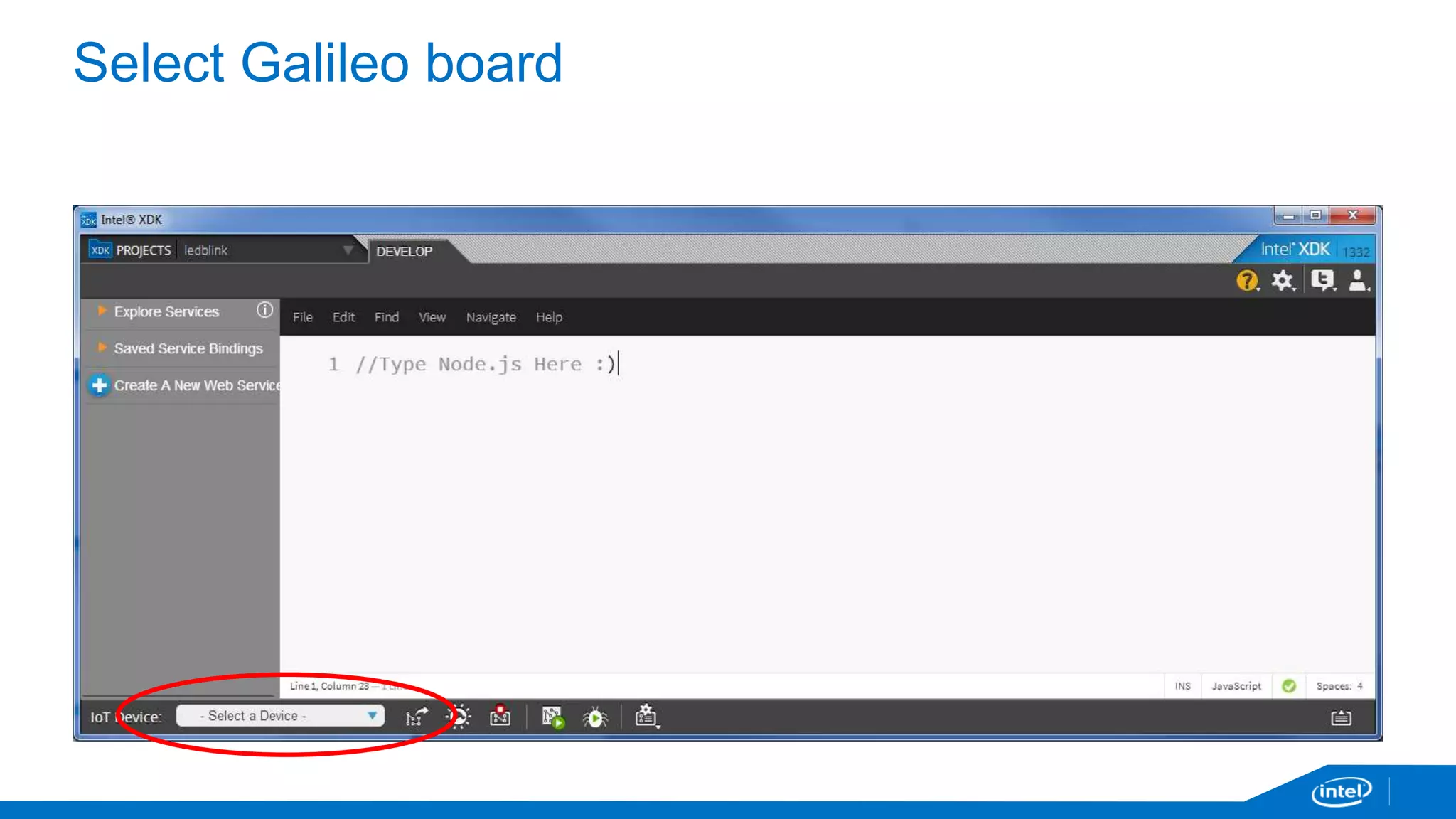 Install the file copied from the SD card, XDK directory 
Ref.: https://software.intel.com/en-us/html5/xdk-iot 
 