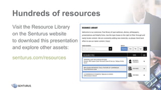 2
Hundreds of resources
Visit the Resource Library
on the Senturus website
to download this presentation
and explore other assets:
senturus.com/resources
2
 