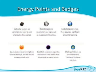 Energy Points and Badges 
