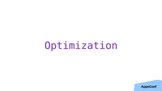 Optimization
32
 