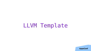 LLVM Template
 