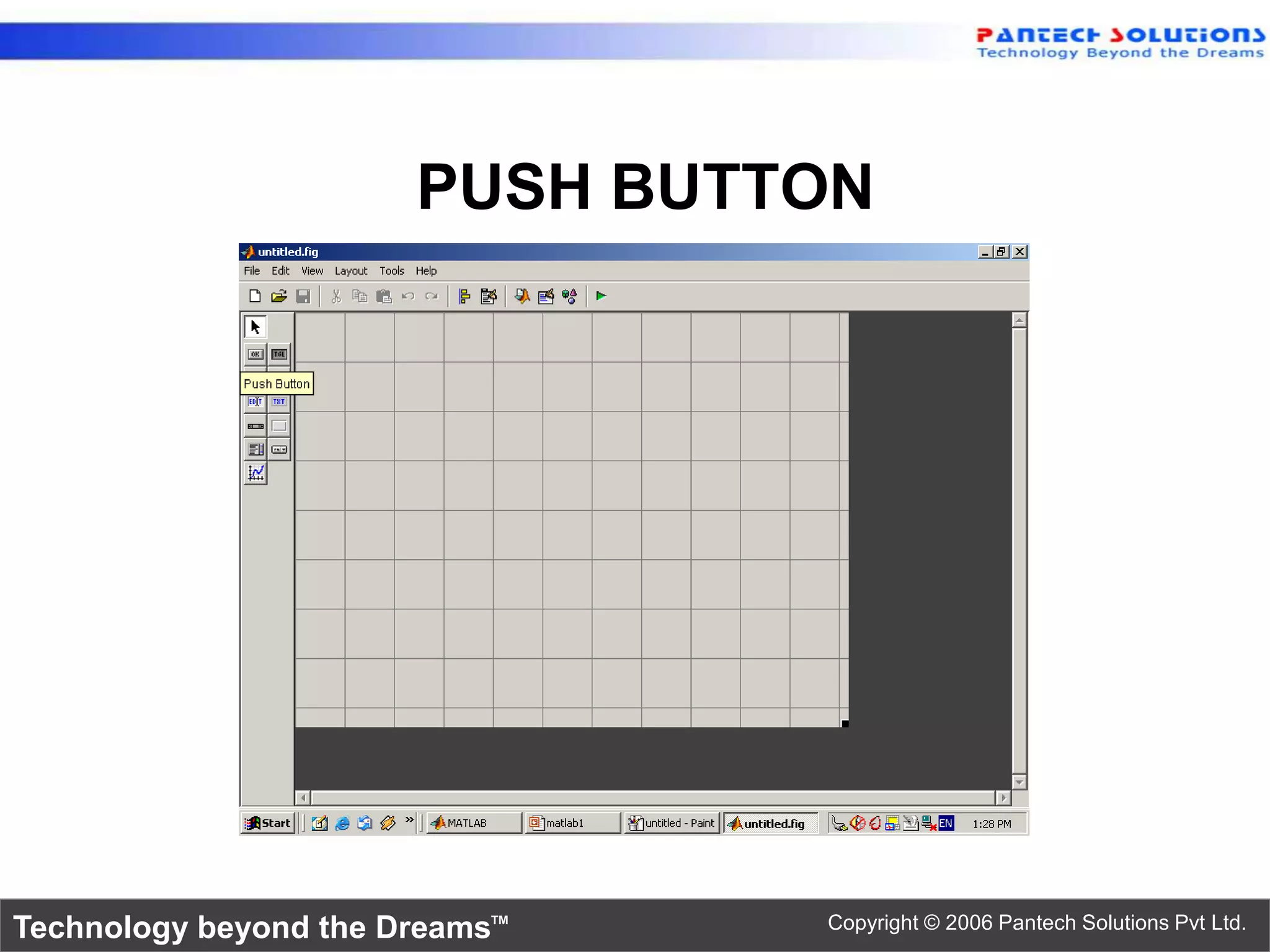 PUSH BUTTON Technology beyond the Dreams™ Copyright © 2006 Pantech Solutions Pvt Ltd. 