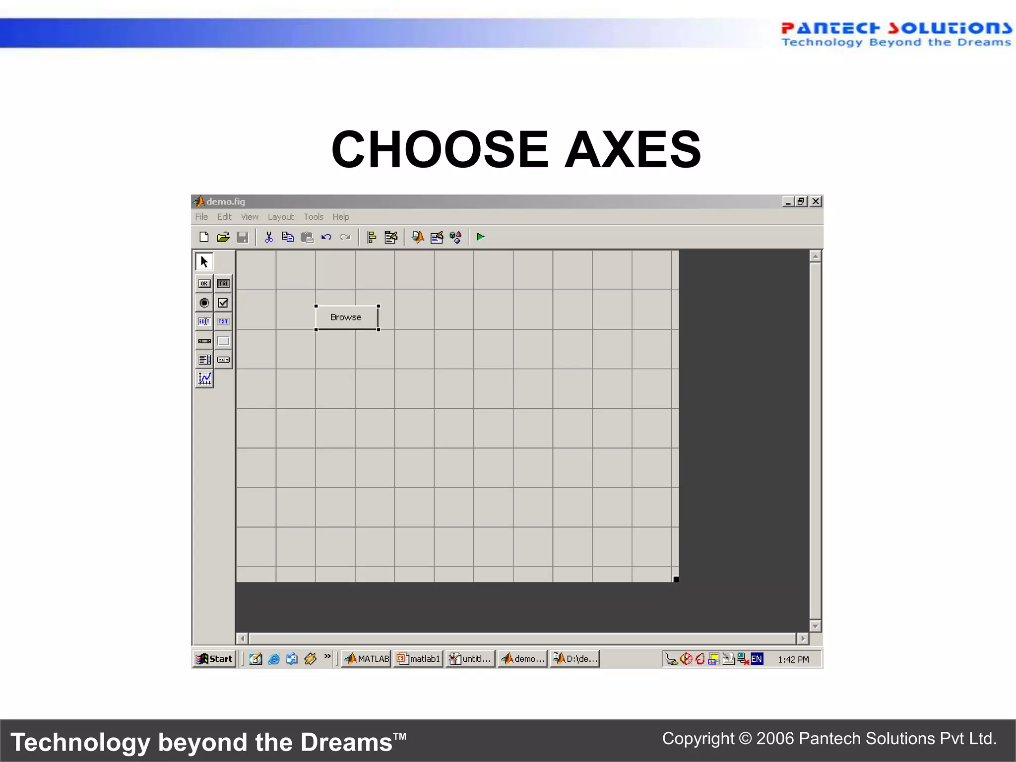 CHOOSE AXES Technology beyond the Dreams™ Copyright © 2006 Pantech Solutions Pvt Ltd. 