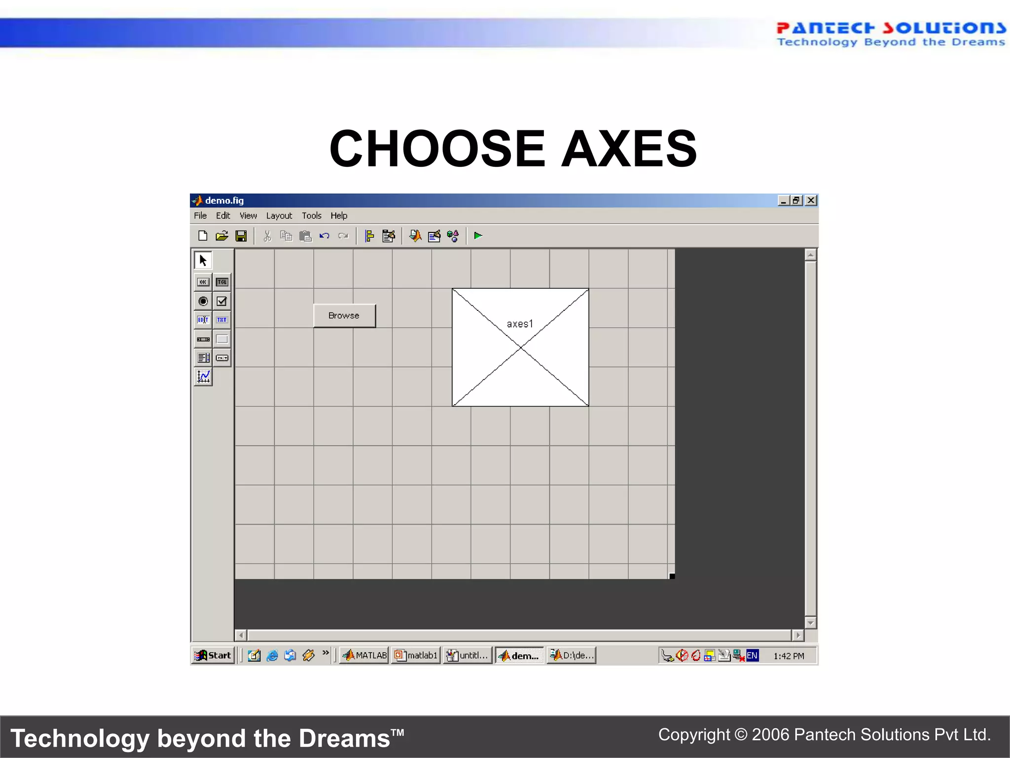 CHOOSE AXES Technology beyond the Dreams™ Copyright © 2006 Pantech Solutions Pvt Ltd. 