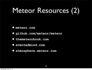 Getting Started with Meteor