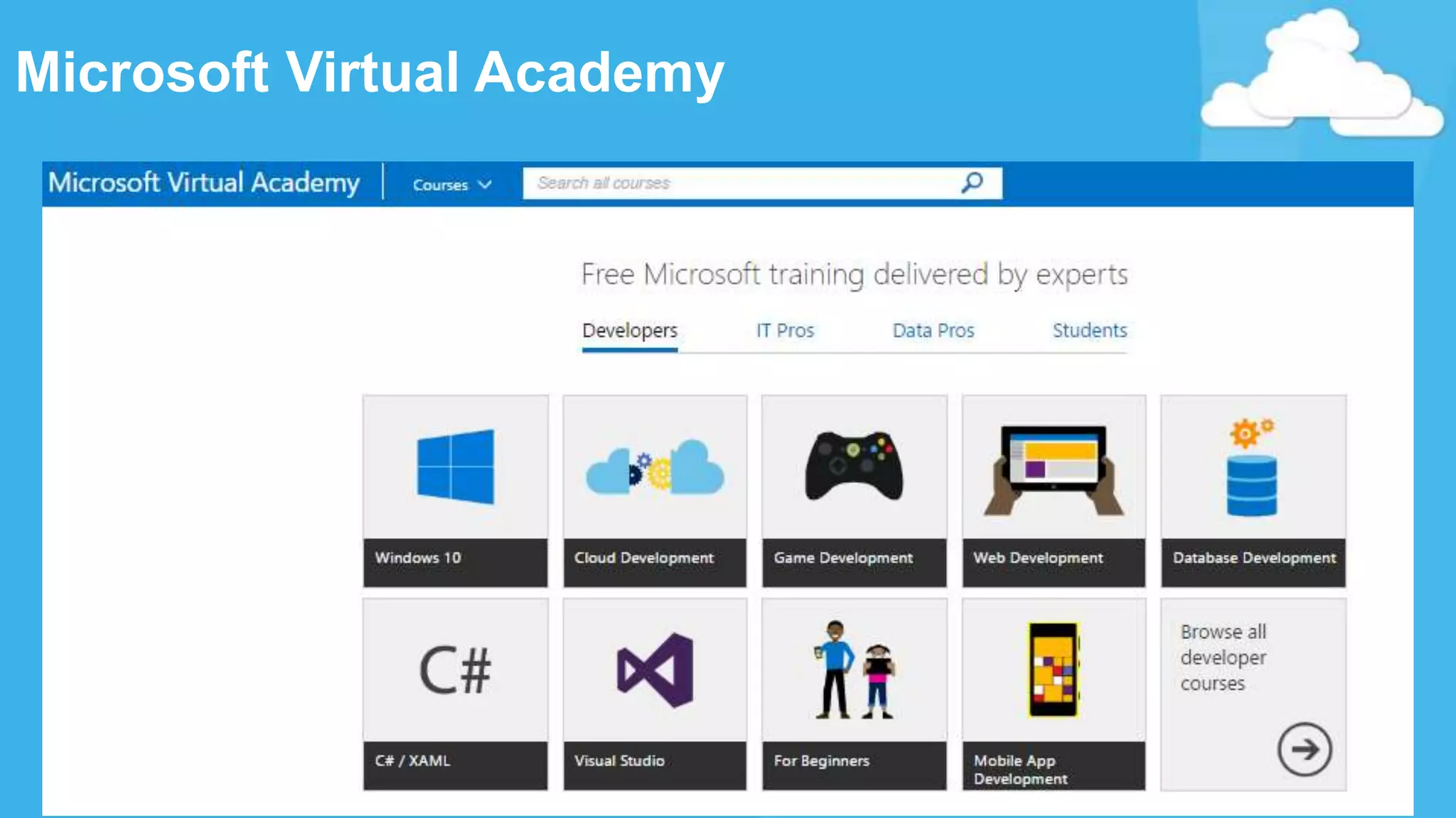 Microsoft Virtual Academy
 