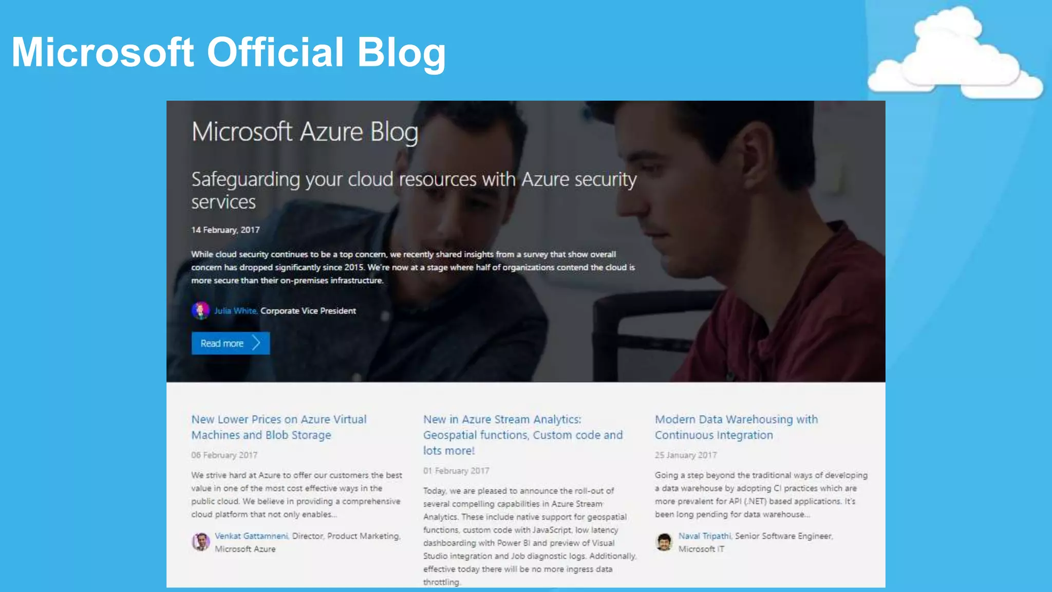 Microsoft Official Blog
 