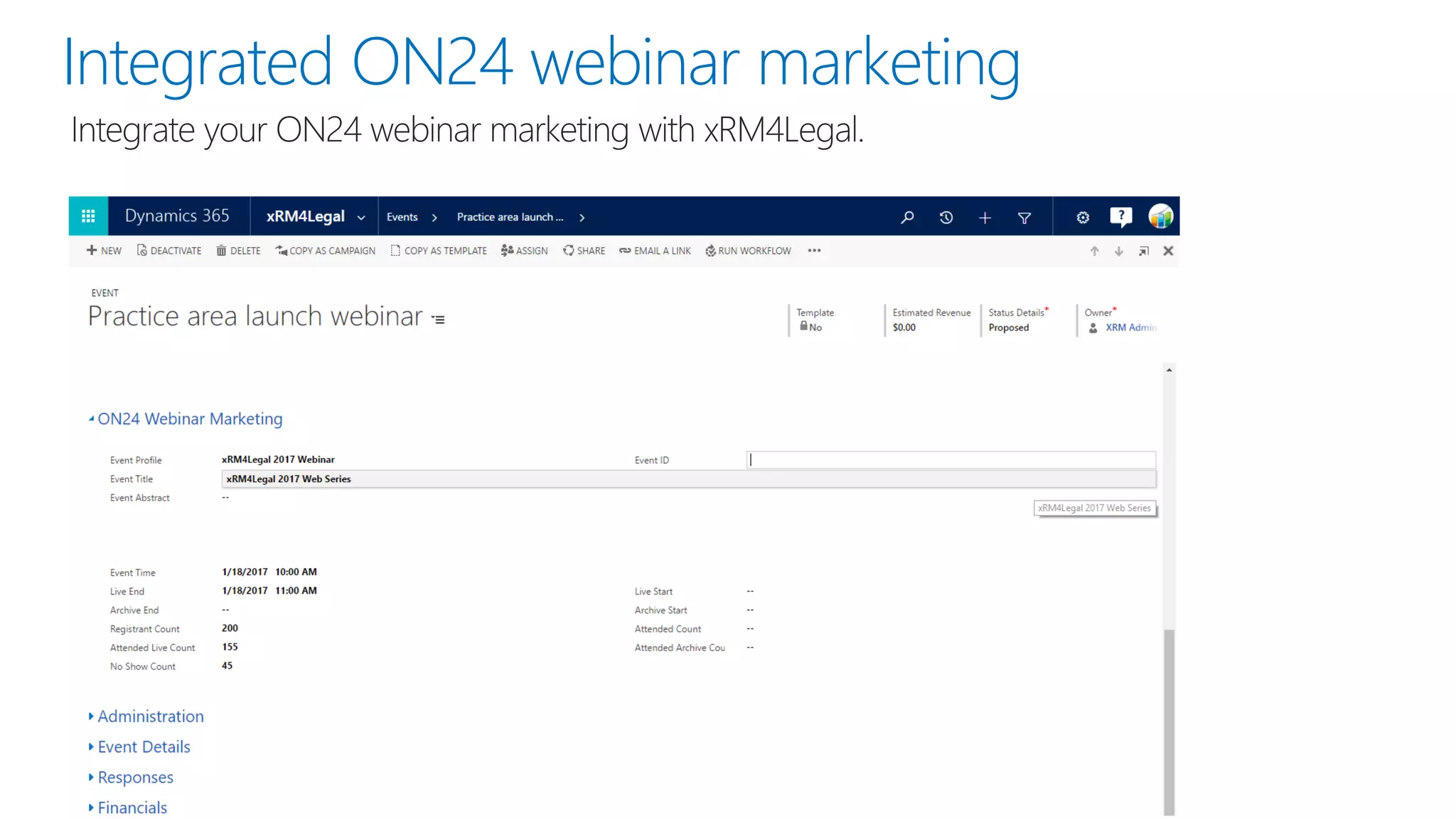Integrated ON24 webinar marketing
 