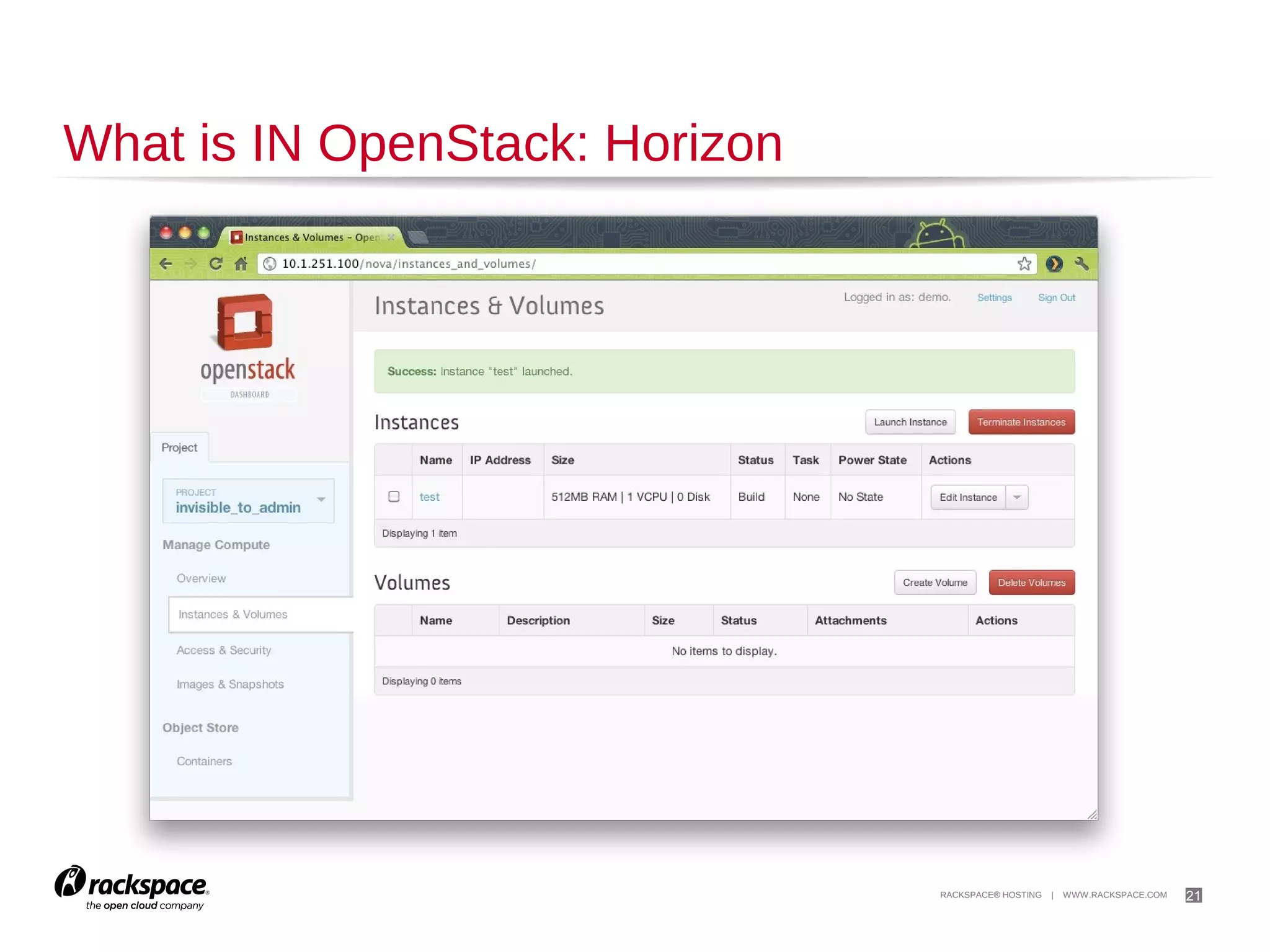 21

Ceilometer Metering and Monitoring

 