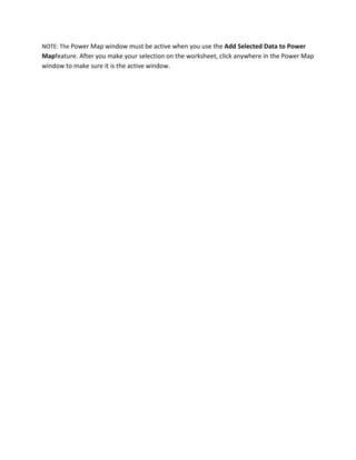 Completed Power Map Exercise .pdf Getting started with power map preview september refresh | DOCX