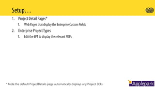 * Note the default ProjectDetails page automatically displays any Project ECFs
 