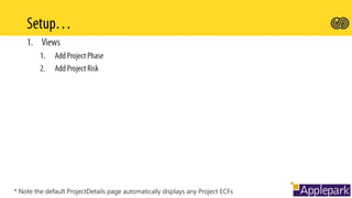 * Note the default ProjectDetails page automatically displays any Project ECFs
 