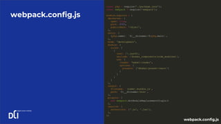 webpack.config.js
const pkg = require('./package.json');
const webpack = require('webpack');
module.exports = {
devServer: {
open: true,
port: 8080,
publicPath: '/dist/',
},
entry: {
[pkg.name]: `${__dirname}/${pkg.main}`,
},
mode: 'development',
module: {
rules: [
{
test: /.jsx?$/,
exclude: /(bower_components|node_modules)/,
use: {
loader: 'babel-loader',
options: {
presets: ['@babel/preset-react']
}
}
}
]
},
output: {
filename: `[name].bundle.js`,
path: `${__dirname}/dist`,
},
plugins: [
new webpack.HotModuleReplacementPlugin()
],
resolve: {
extensions: ['.js', '.jsx'],
},
};
webpack.config.js
 