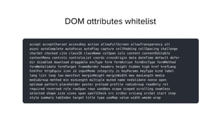 DOM attributes whitelist
 