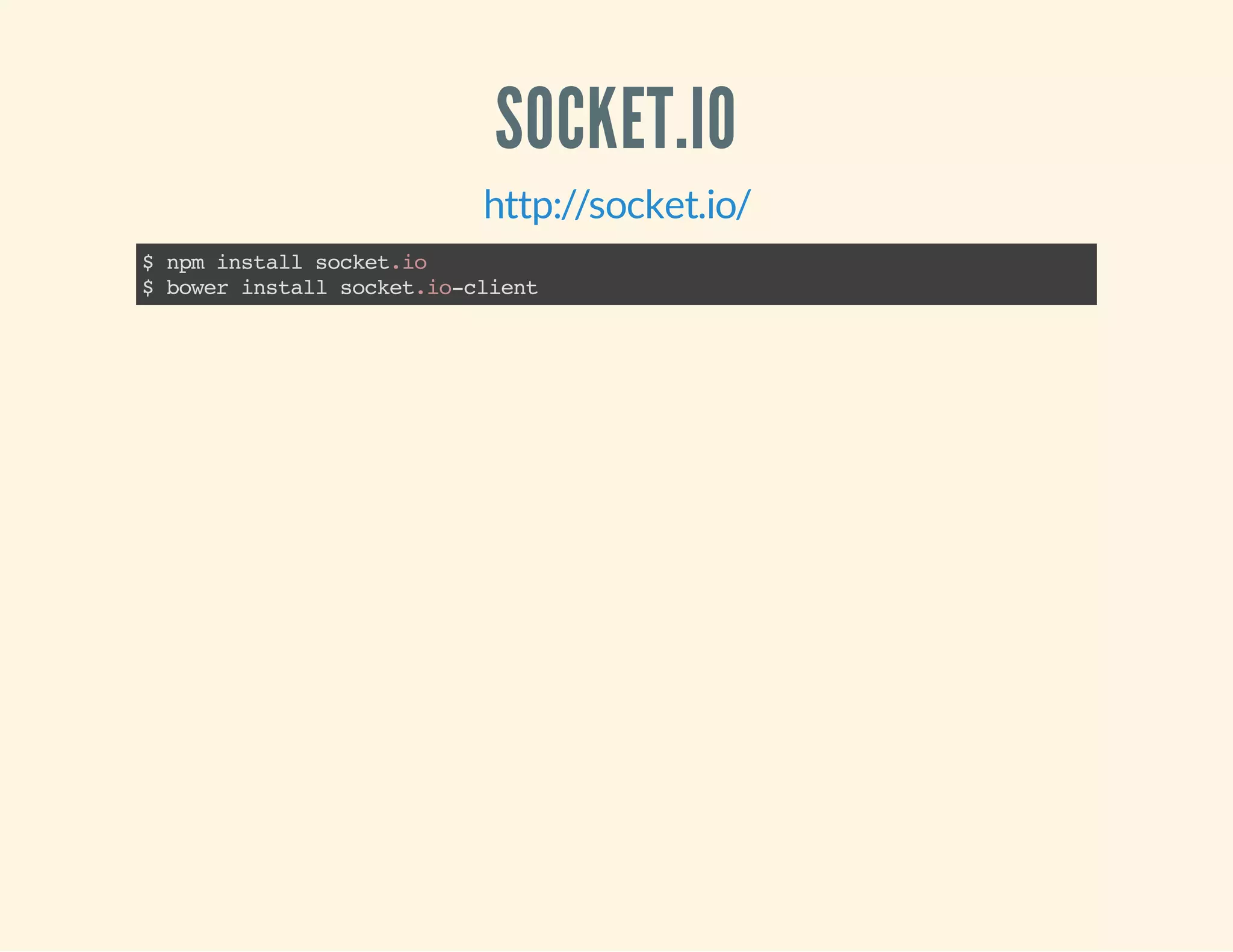 NODE.JS DRIVER FOR REDIS
https://github.com/mranney/node_redis
$npminstallhiredisredis
 