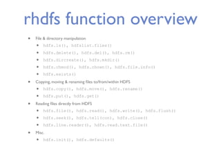 Running R on Hadoop - CHUG - 20120815 Slide 47