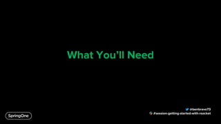 What You’ll Need
@benbravo73
#session-getting-started-with-rsocket
 