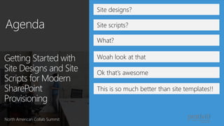 Getting Started with Site Designs and Site Scripts - NACollabSummit ...