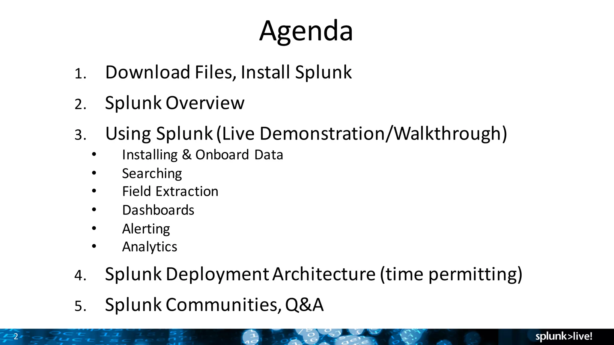 Getting Started with Splunk Hands-on | PPT