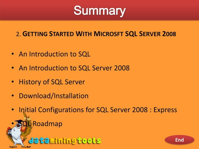 MS Sql Server: Getting Started With Sql Server 2008 | PPT
