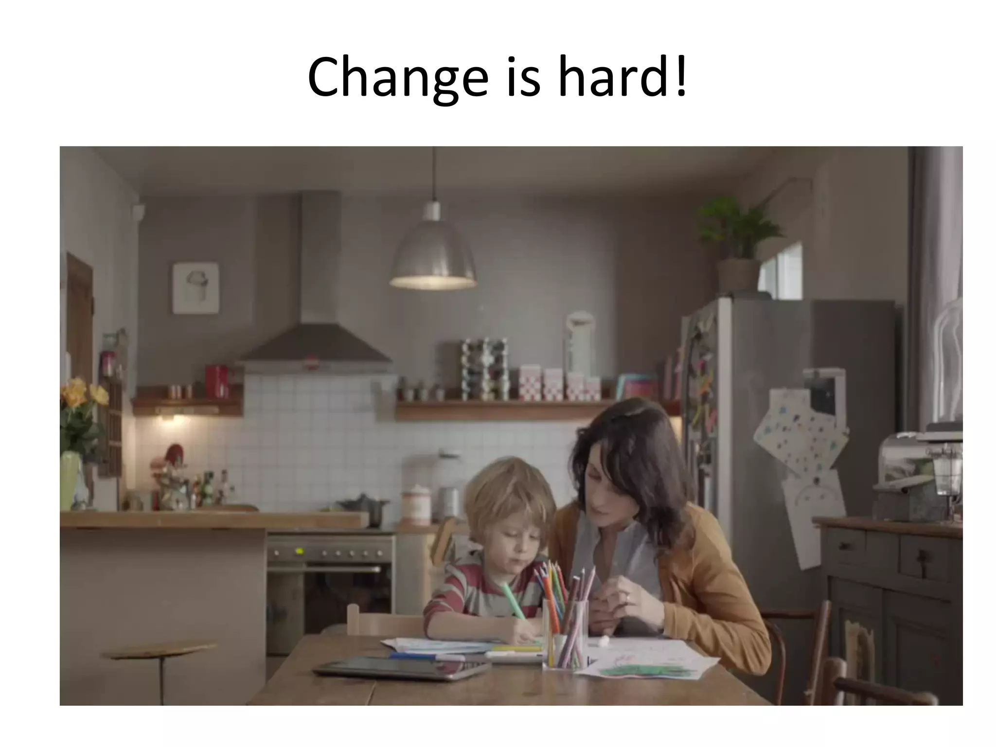 Change	
  is	
  hard!	
  

 