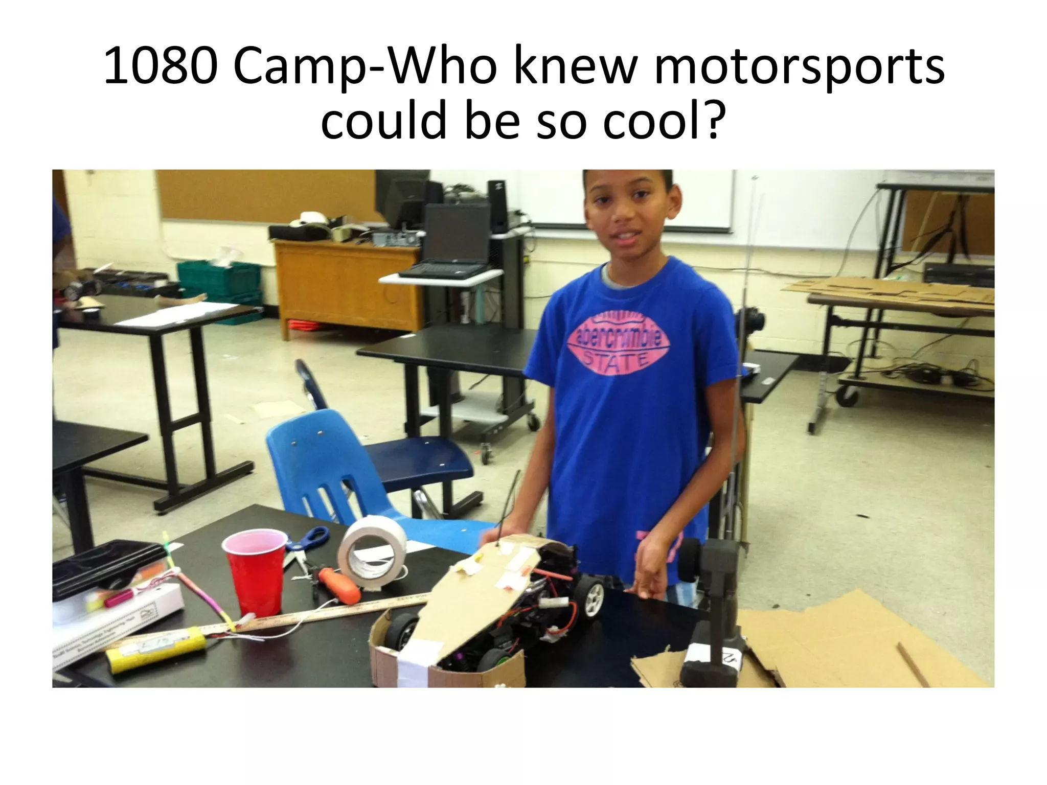1080	
  Camp-­‐Who	
  knew	
  motorsports	
  
could	
  be	
  so	
  cool?	
  

 