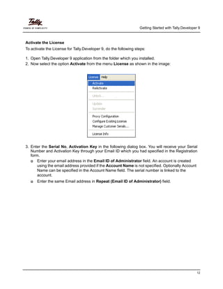 Getting started with tally developer 9 | PDF