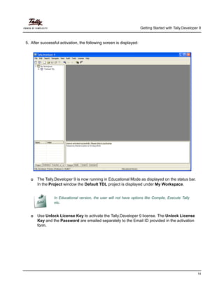 Getting started with tally developer 9 | PDF