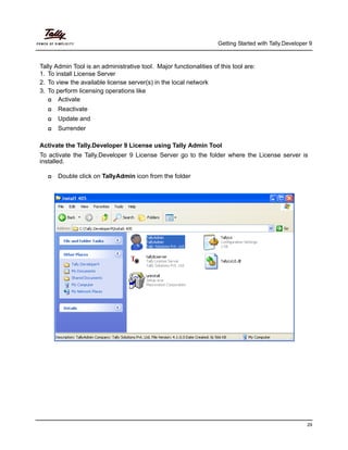 Getting started with tally developer 9 | PDF