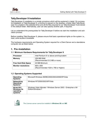 Getting started with tally developer 9 | PDF