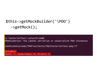 $this->getMockBuilder('PDO')
->getMock();

 