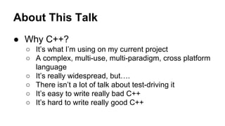 Getting started with TDD & BDD in C++ | PDF