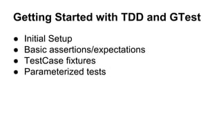 Getting started with TDD & BDD in C++ | PDF