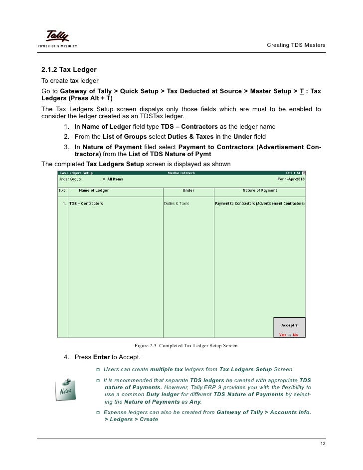 Getting started with tds in tally.erp 9 Tally Downloads Tally Sup…