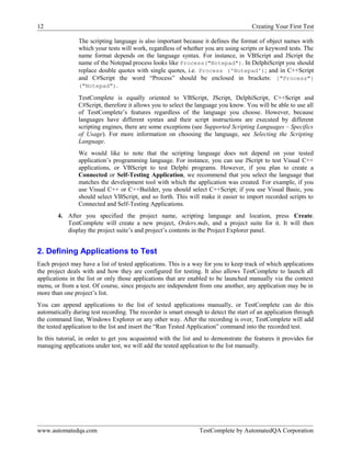 Getting started with test complete 7 | DOC | Web Development | Internet