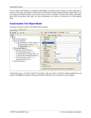 Getting started with test complete 7 | DOC | Web Development | Internet
