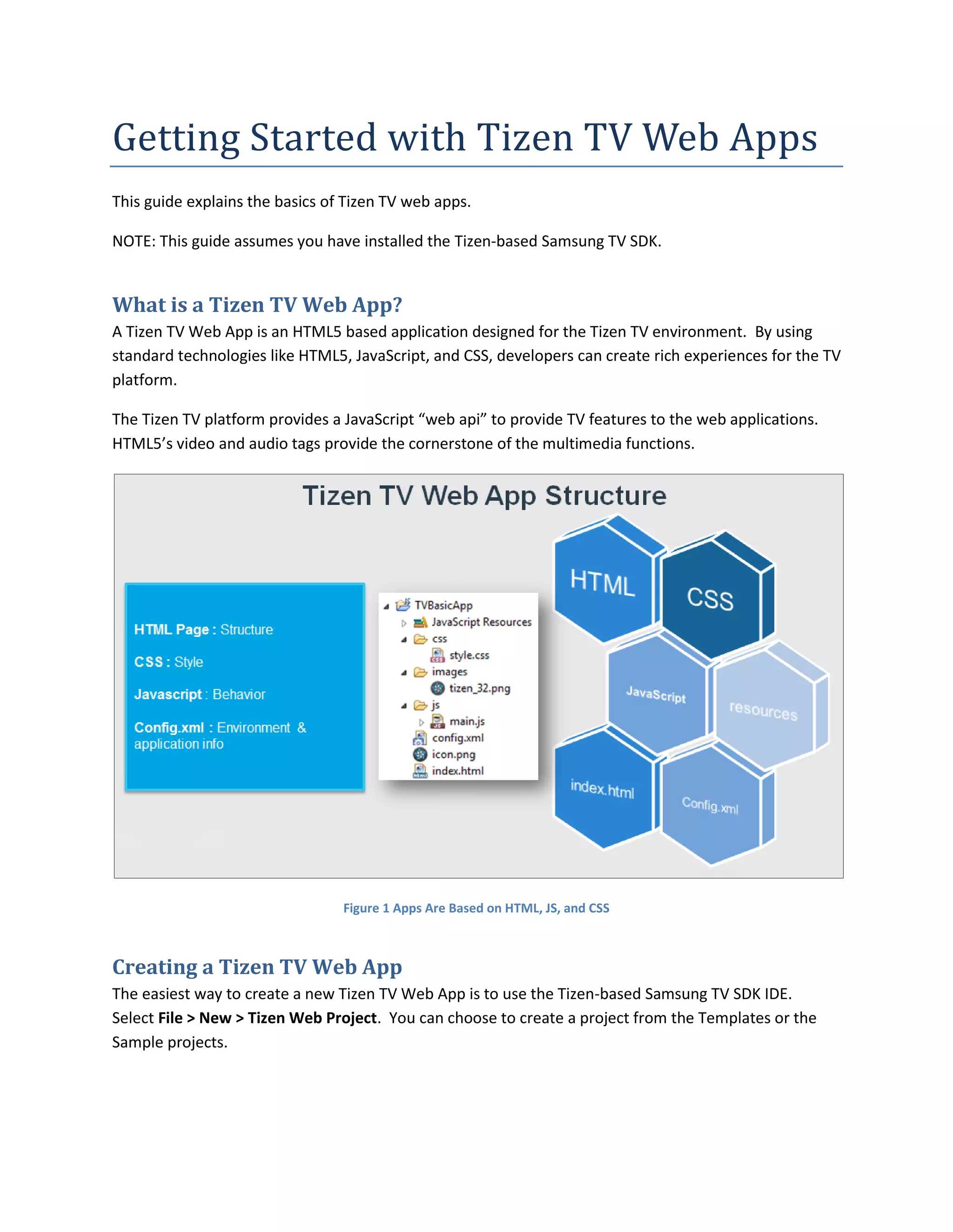 Getting Started with Tizen TV Web Apps | PDF