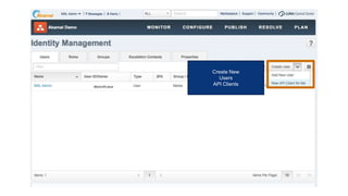 © AKAMAI - EDGE 2017
Grow revenue opportunities with fast, personalized
web experiences and manage complexity from peak
demand, mobile devices and data collection.
Create New
Users
API Clients
 